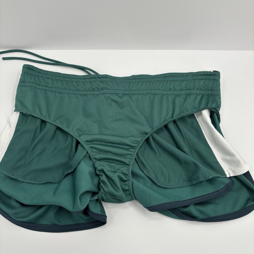 Athletic Works Womens Running Shorts Medium 8-10 Teal White Navy Gym Active - Picture 14 of 16